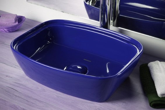 Smanni Fang 45 Çanak Lavabo 45x36 Cm Lacivert.